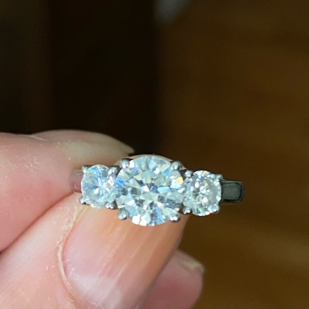 ,925 three stone CZ ring